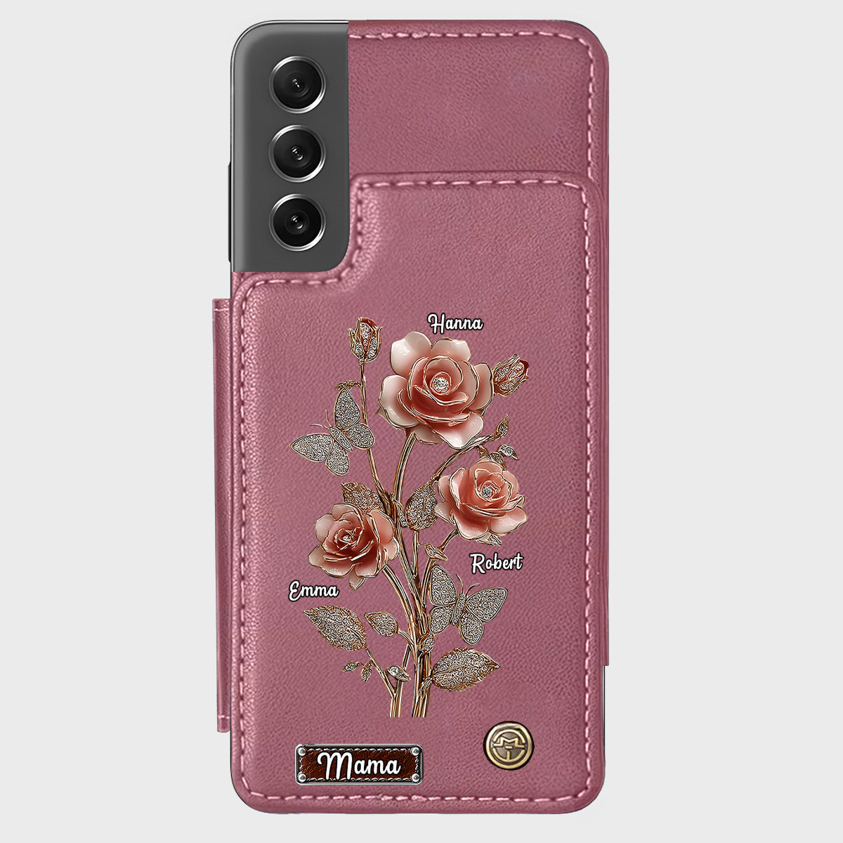 Mother And Roses - Personalized Mother Wallet Phone Case