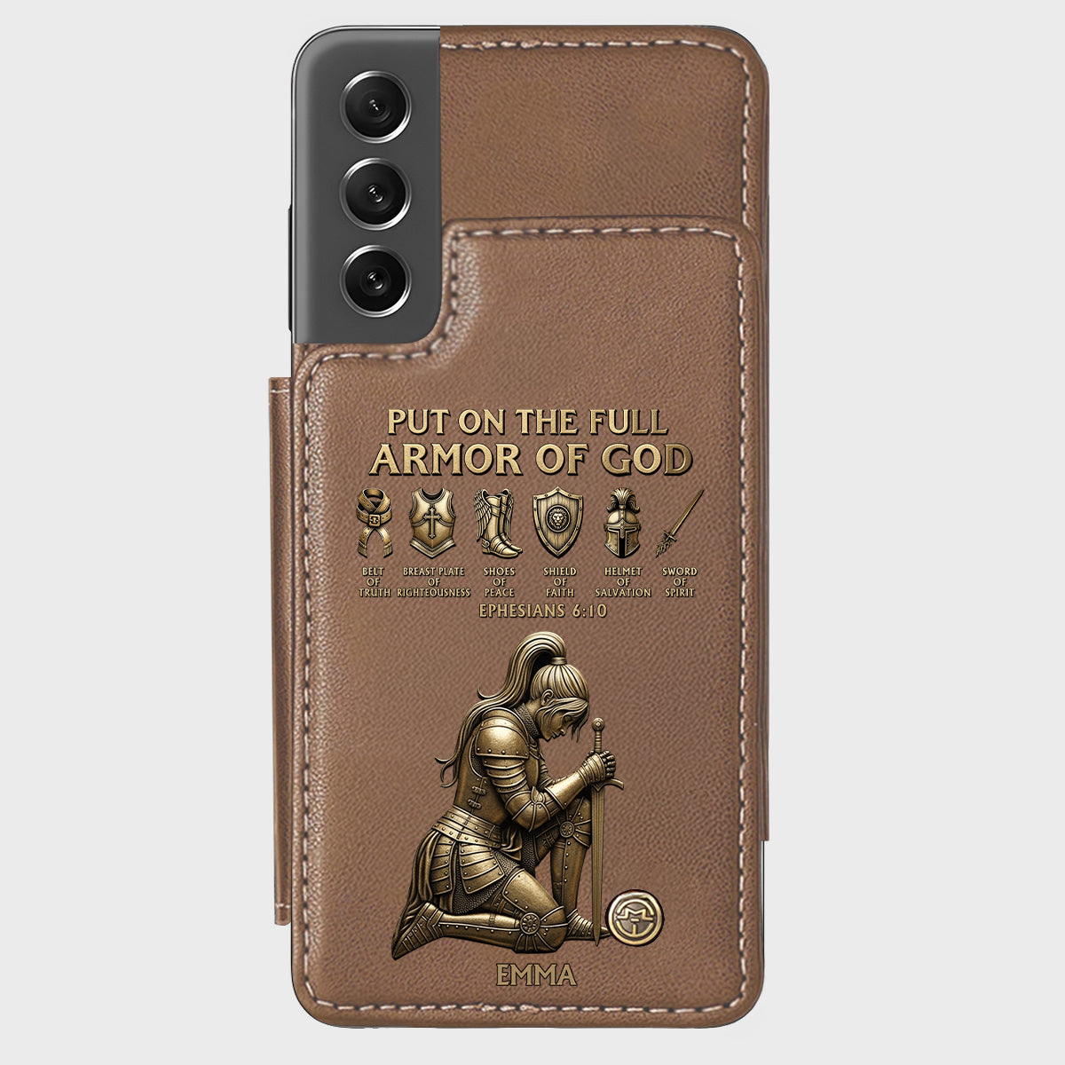 Put On The Full Amor Of God - Personalized Christian Wallet Phone Case