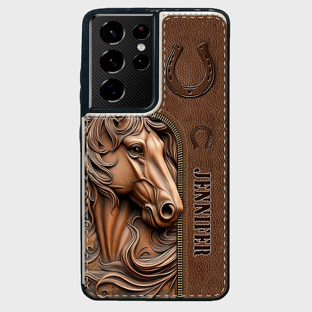 Easily Distracted By Horses - Personalized Horse Foldable Wallet Phone Case