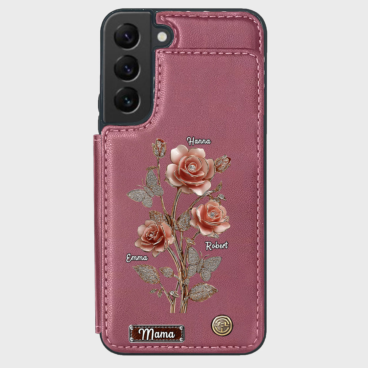 Mother And Roses - Personalized Mother Wallet Phone Case