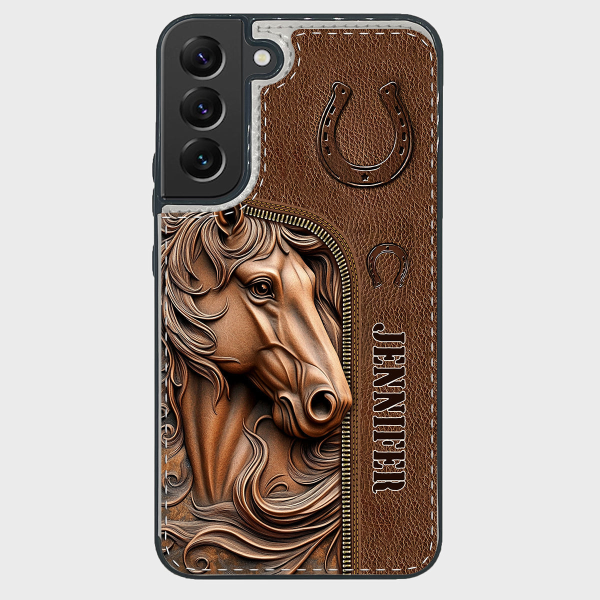 Easily Distracted By Horses - Personalized Horse Foldable Wallet Phone Case