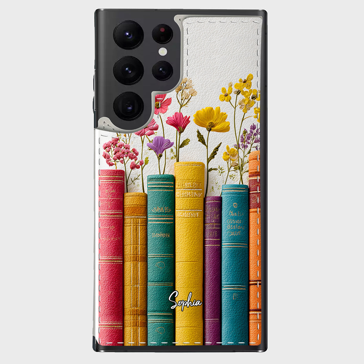 Vintage Flower Book - Personalized Book Foldable Wallet Phone Case