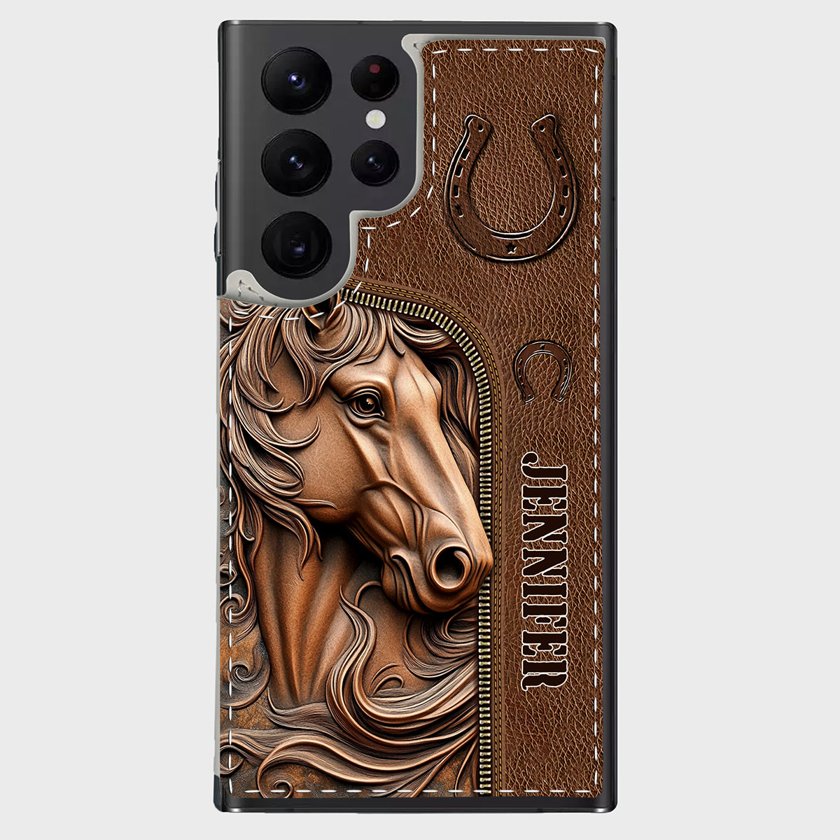 Easily Distracted By Horses - Personalized Horse Foldable Wallet Phone Case