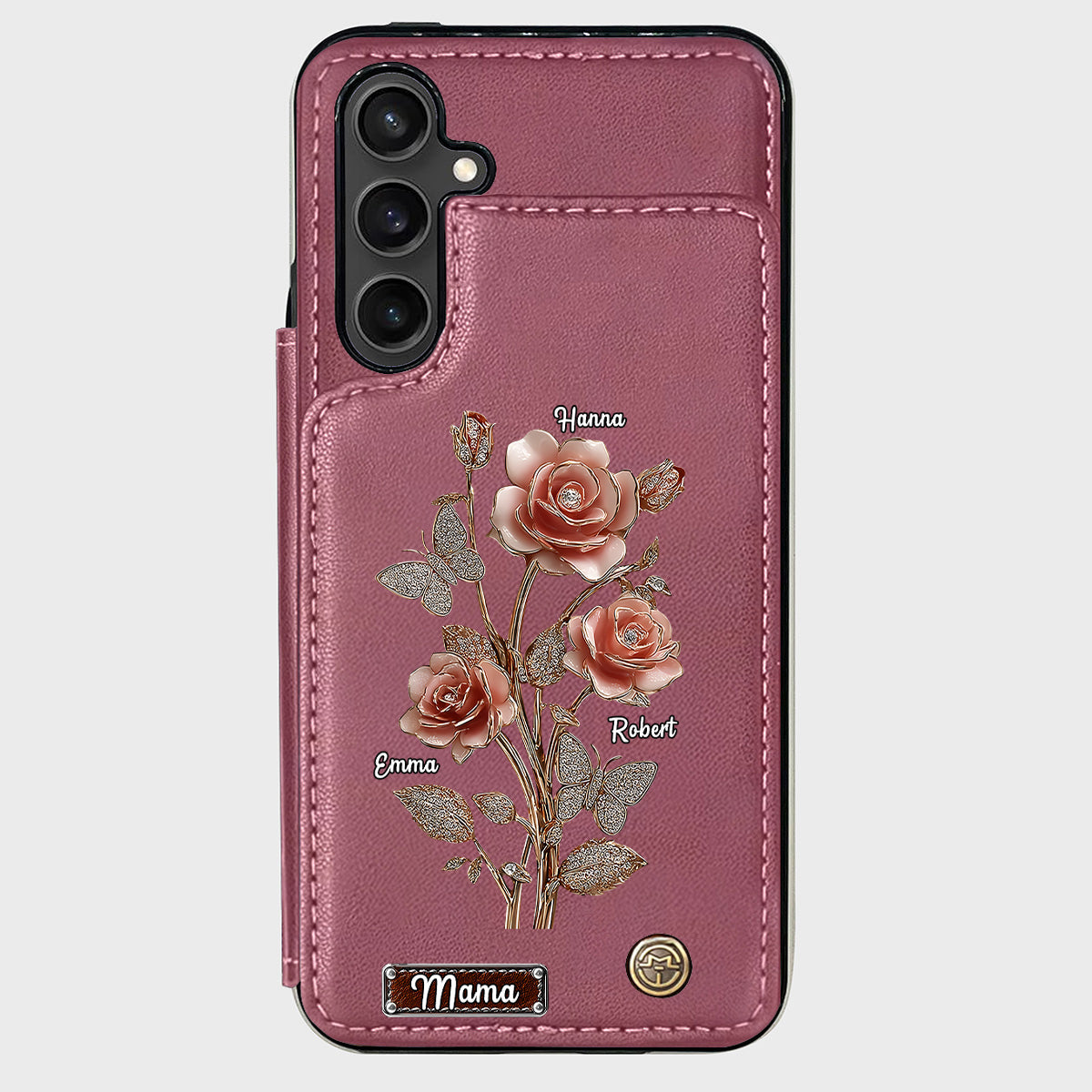 Mother And Roses - Personalized Mother Wallet Phone Case