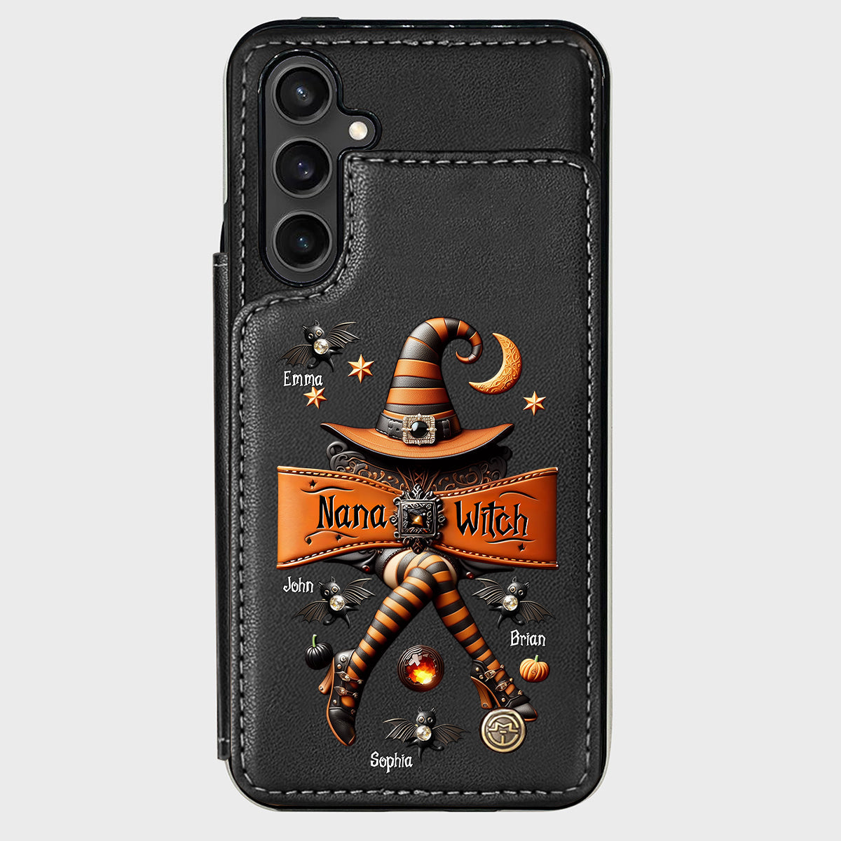 Halloween Gift For Grandma, Mama Witch - Personalized Mother Wallet Phone Case
