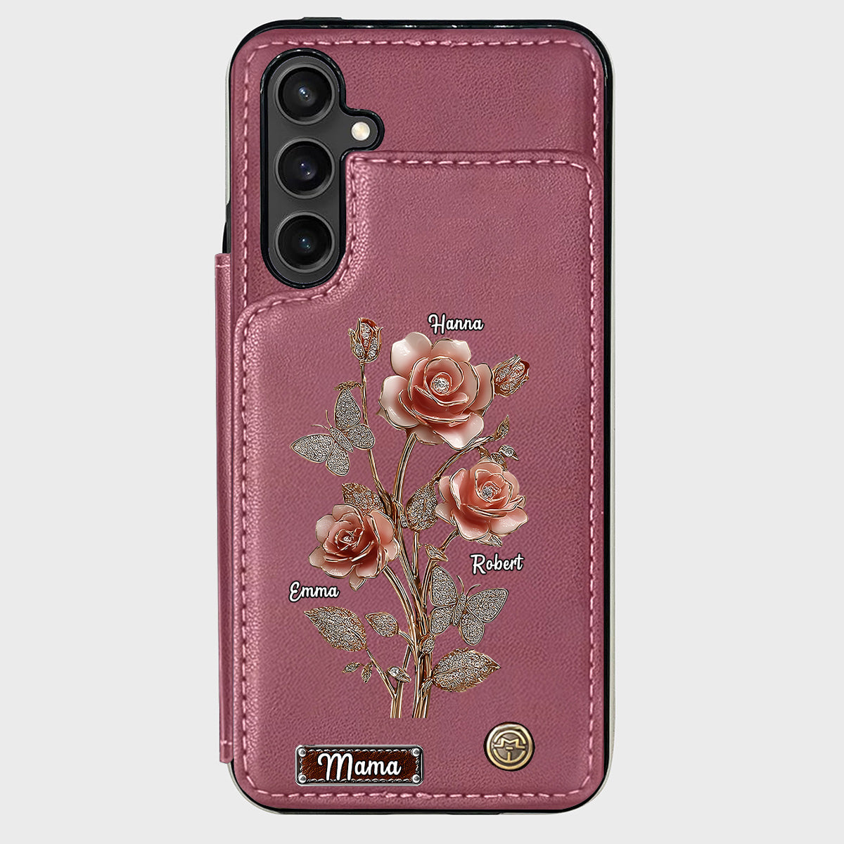 Mother And Roses - Personalized Mother Wallet Phone Case