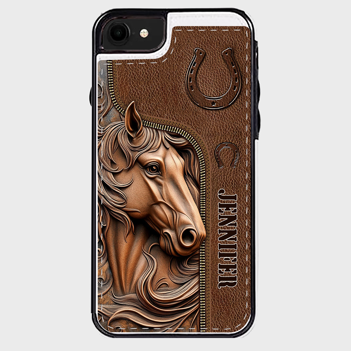 Easily Distracted By Horses - Personalized Horse Foldable Wallet Phone Case