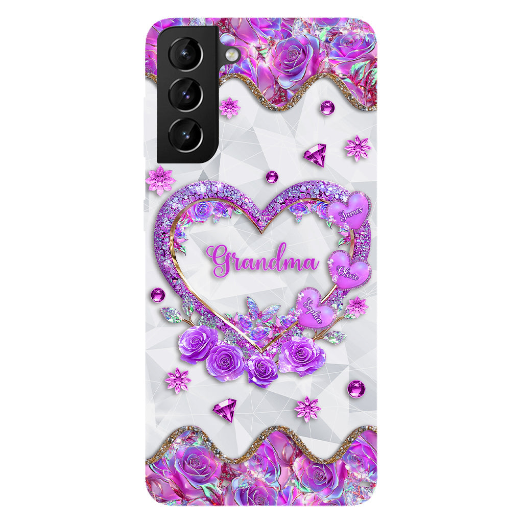 Grandma's Mom's Sweethearts - Personalized Grandma Full Print Phone Case