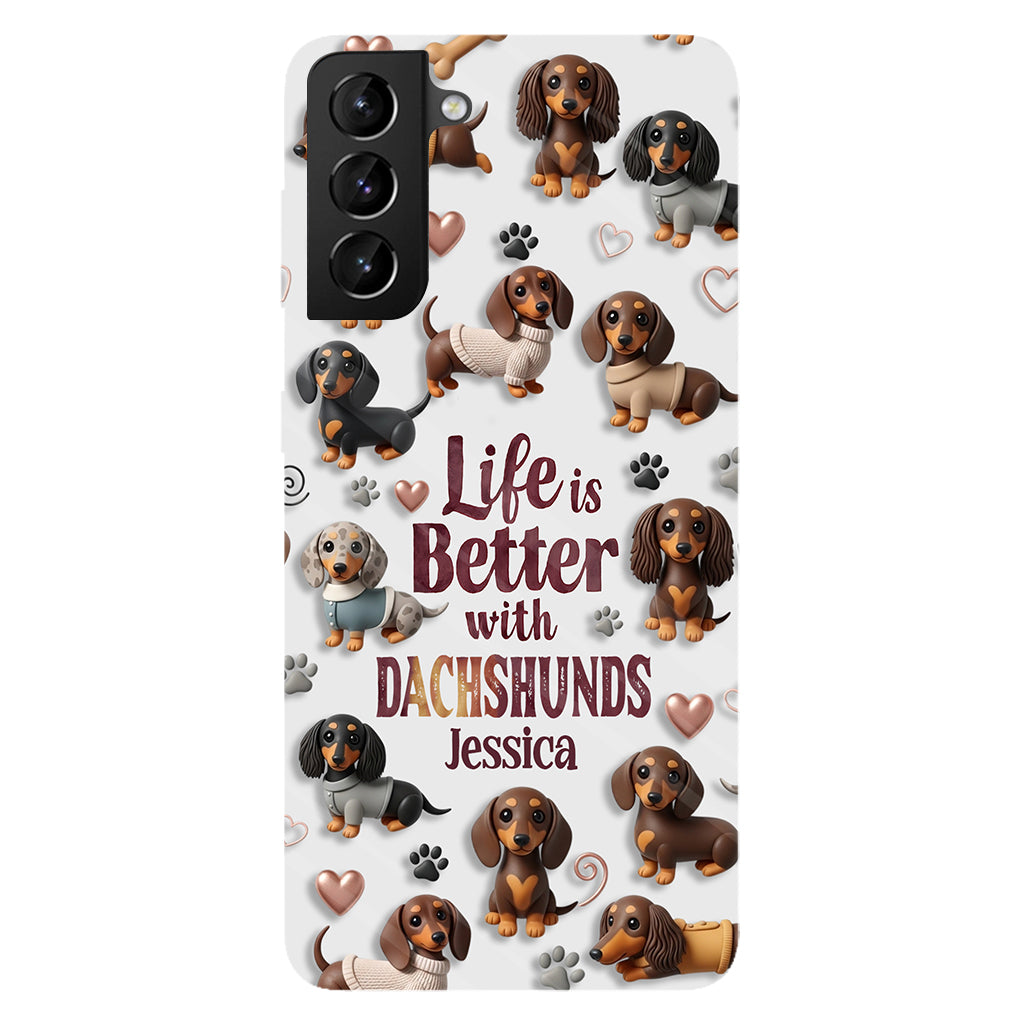 Just A Girl Who Loves Dogs - Personalized Dog Full Print Phone Case