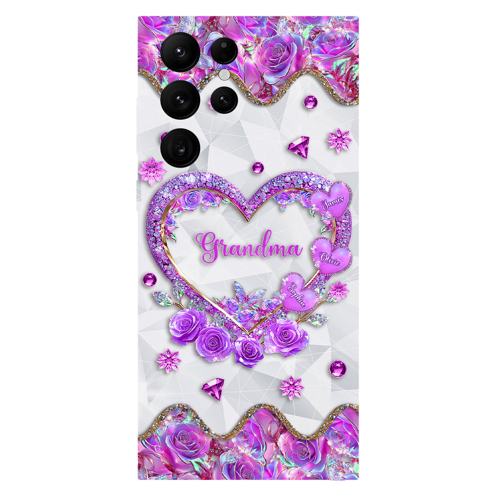 Grandma's Mom's Sweethearts - Personalized Grandma Full Print Phone Case