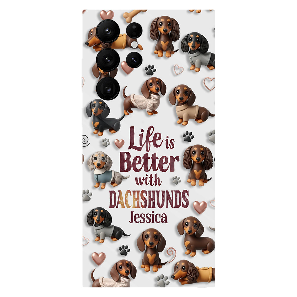 Just A Girl Who Loves Dogs - Personalized Dog Full Print Phone Case