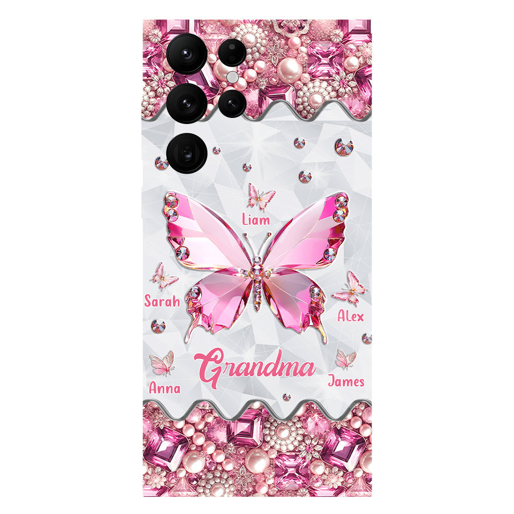 Grandma's Butterflies - Personalized Grandma Full Print Phone Case