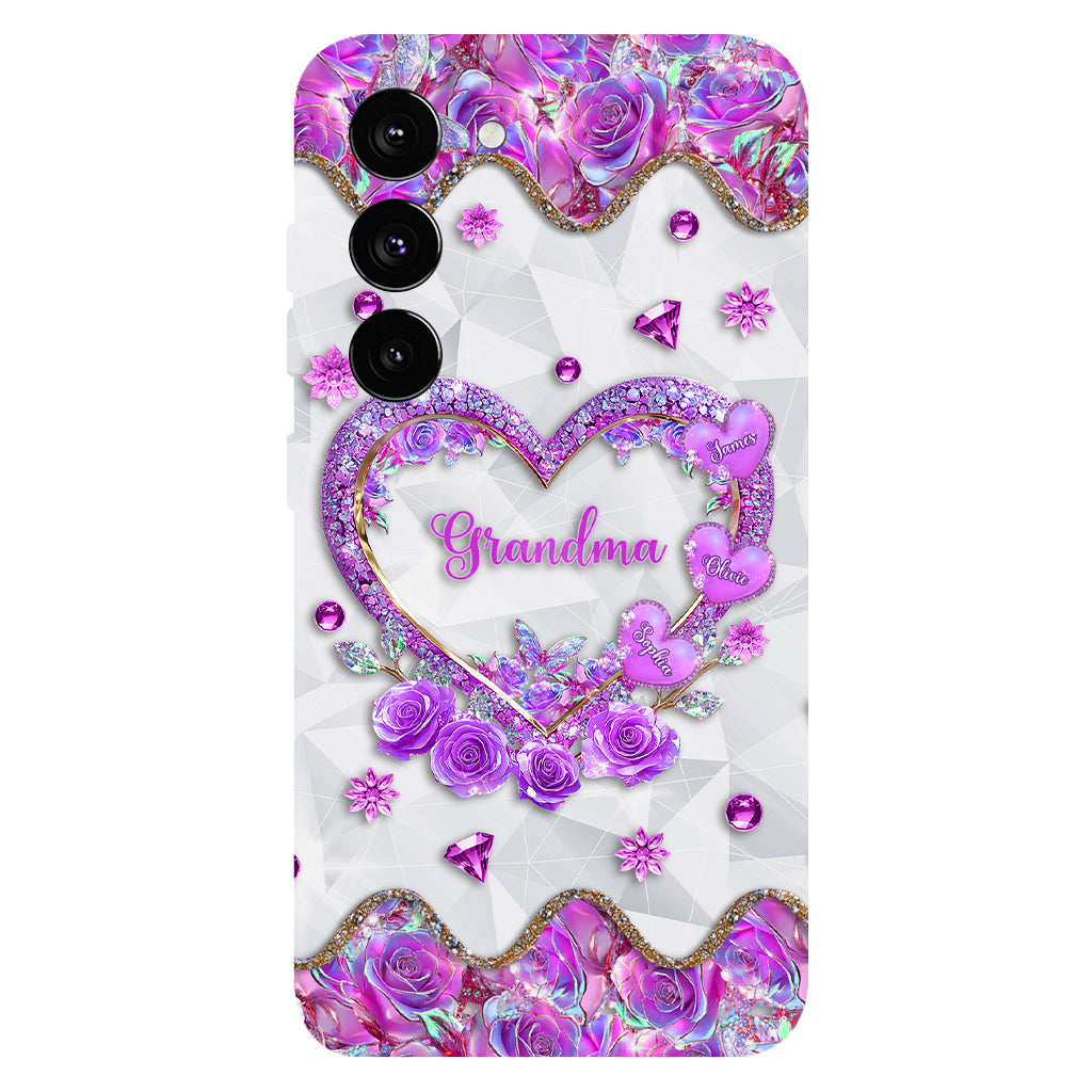 Grandma's Mom's Sweethearts - Personalized Grandma Full Print Phone Case