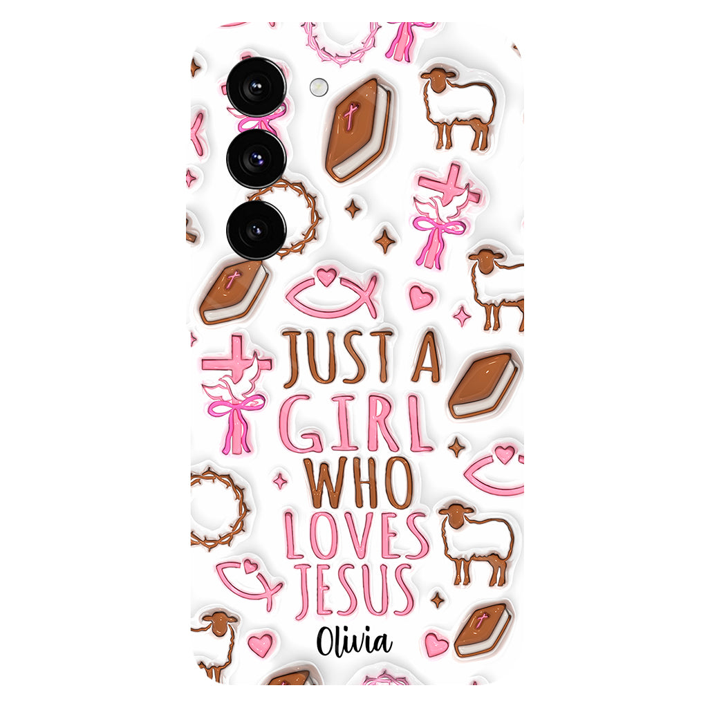 Just A Girl Who Loves Jesus - Personalized Christian Full Print Phone Case