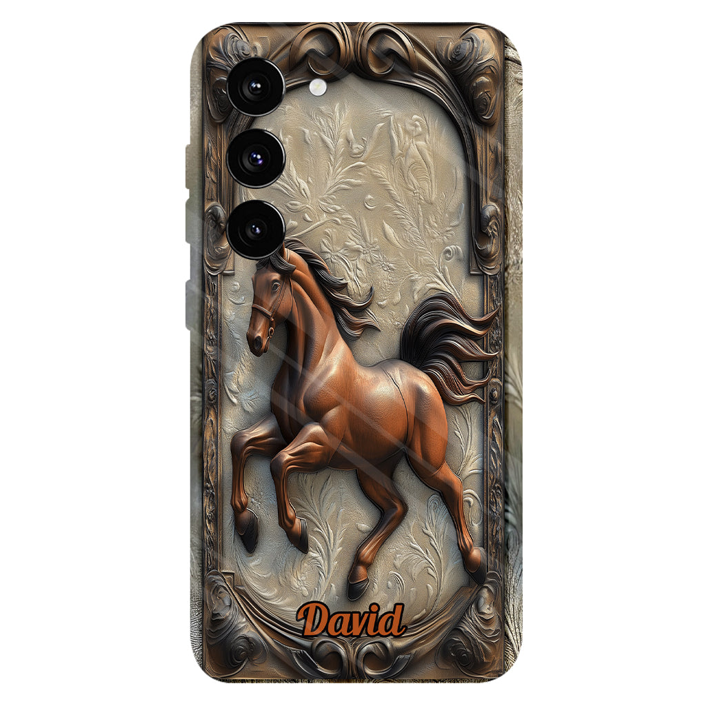 Love Horse - Personalized Horse Full Print Phone Case