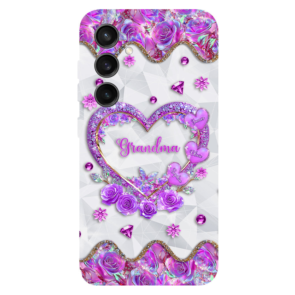 Grandma's Mom's Sweethearts - Personalized Grandma Full Print Phone Case
