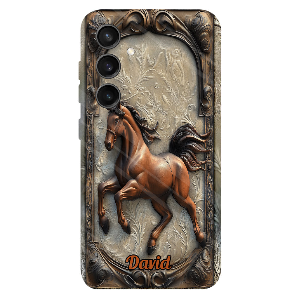 Love Horse - Personalized Horse Full Print Phone Case