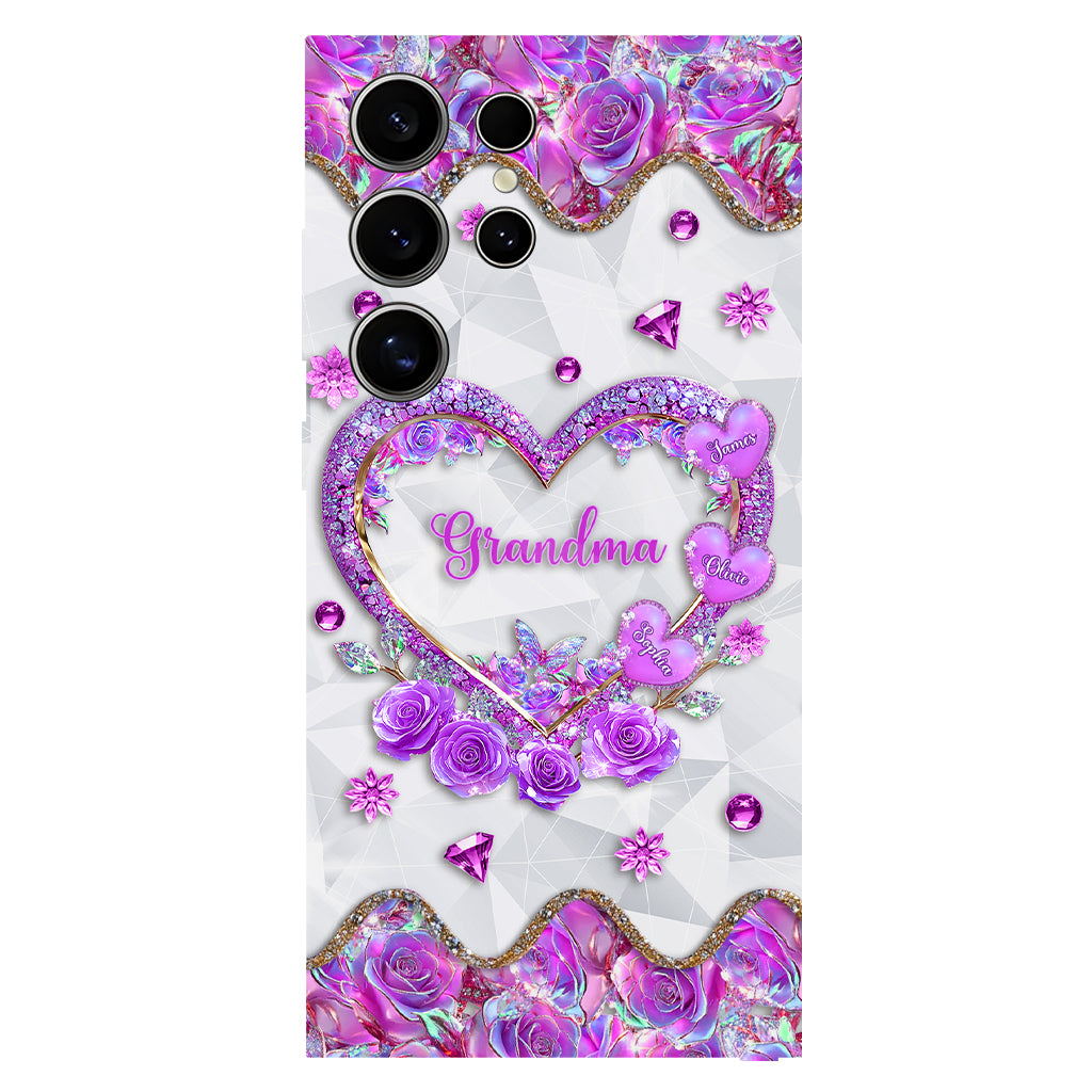 Grandma's Mom's Sweethearts - Personalized Grandma Full Print Phone Case