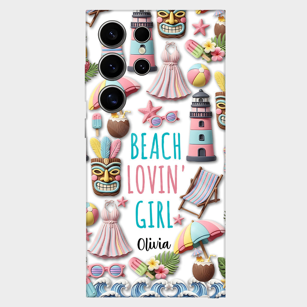 Beach Lovin' Girl - Personalized Sea Lover Full Print Phone Case