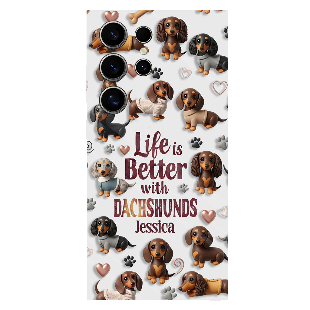 Just A Girl Who Loves Dogs - Personalized Dog Full Print Phone Case