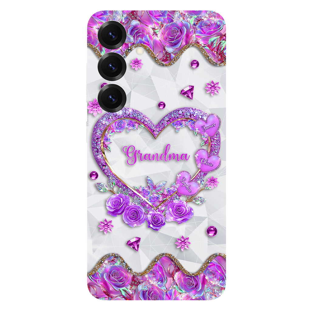 Grandma's Mom's Sweethearts - Personalized Grandma Full Print Phone Case