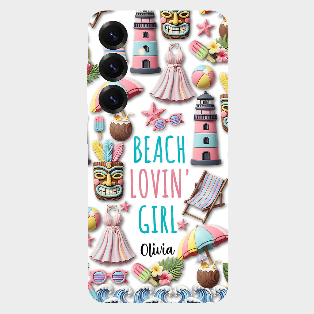 Beach Lovin' Girl - Personalized Sea Lover Full Print Phone Case