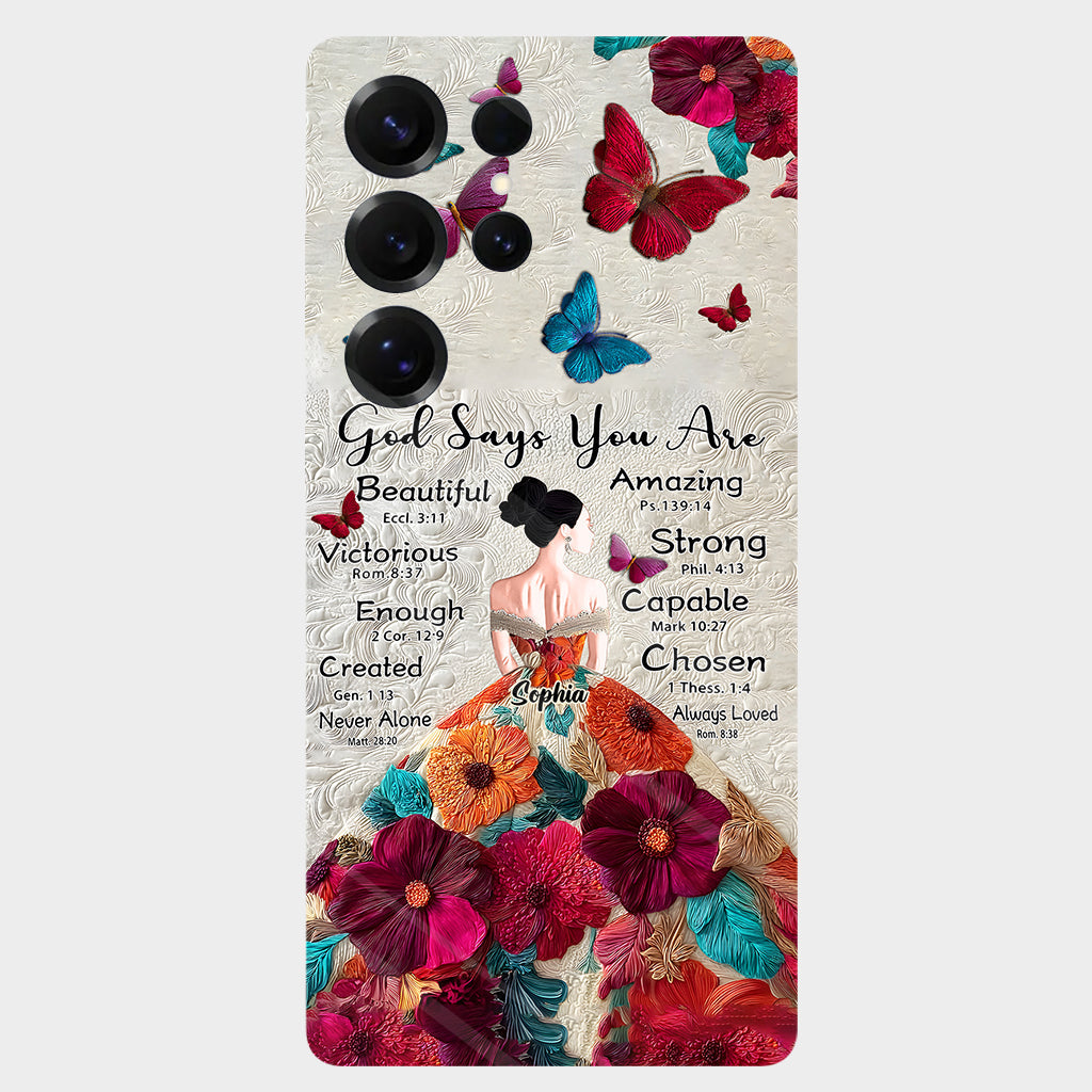 God Says You Are Enough - Personalized Christian Full Print Phone Case