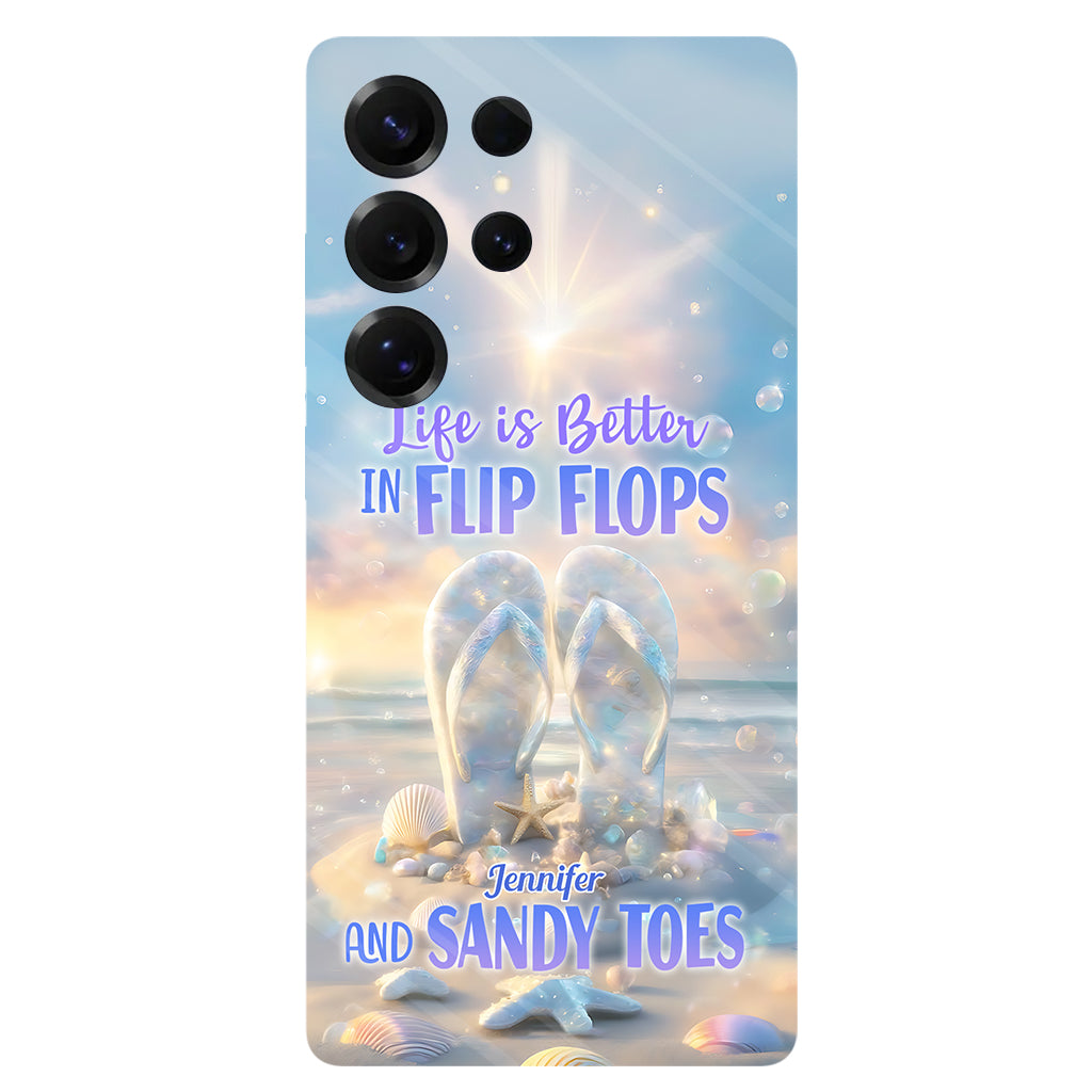 Life Is Better With Flipflops - Personalized Sea Lover Full Print Phone Case