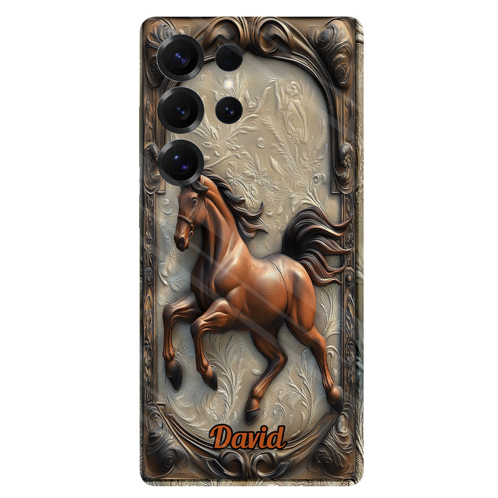 Love Horse - Personalized Horse Full Print Phone Case