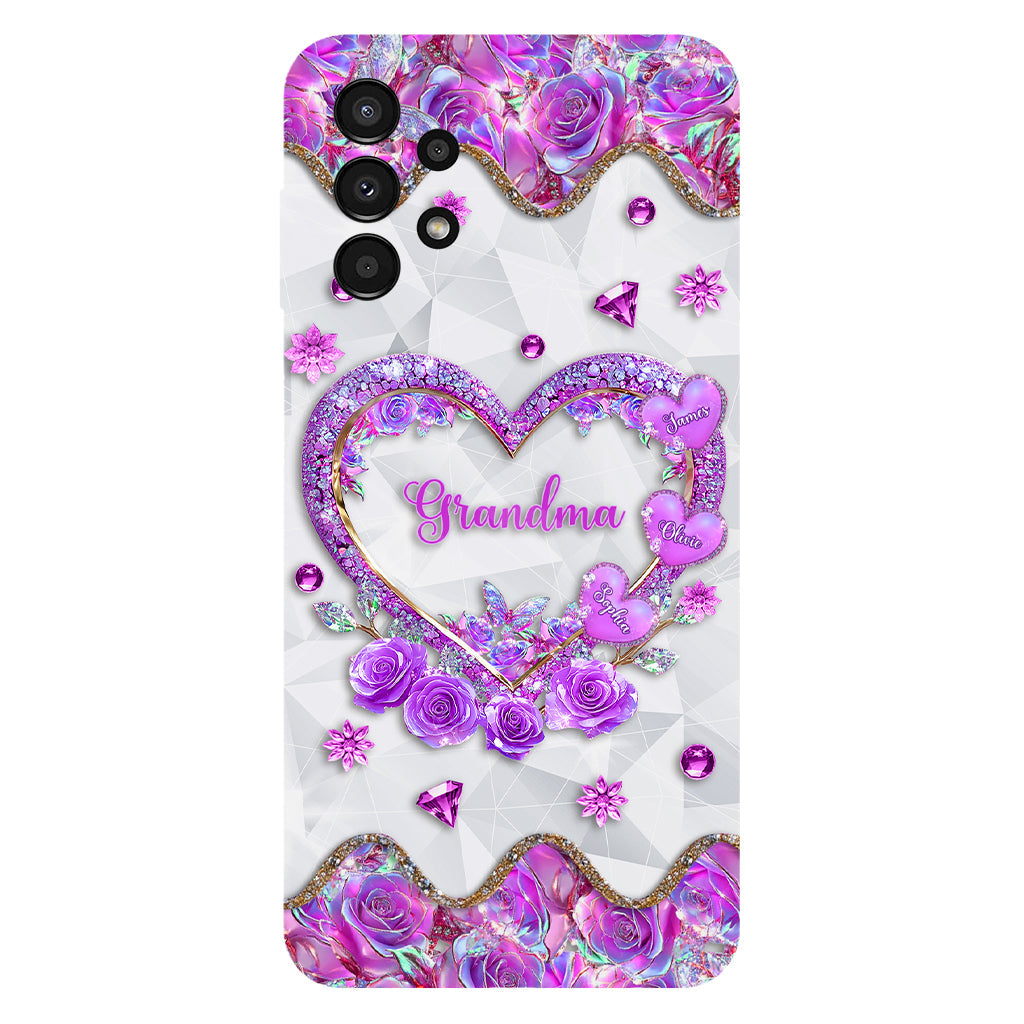 Grandma's Mom's Sweethearts - Personalized Grandma Full Print Phone Case