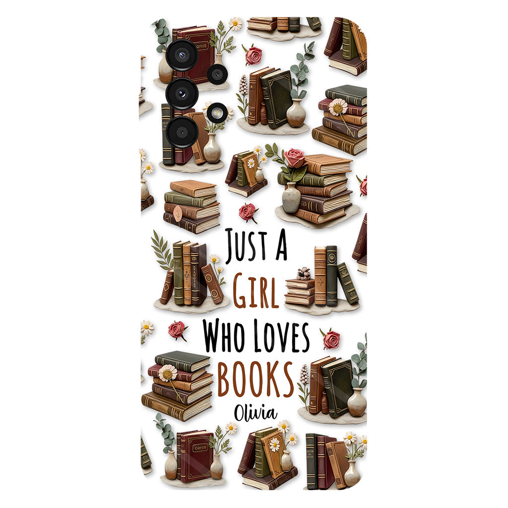 Just A Girl Who Loves Books - Personalized Book Full Print Phone Case