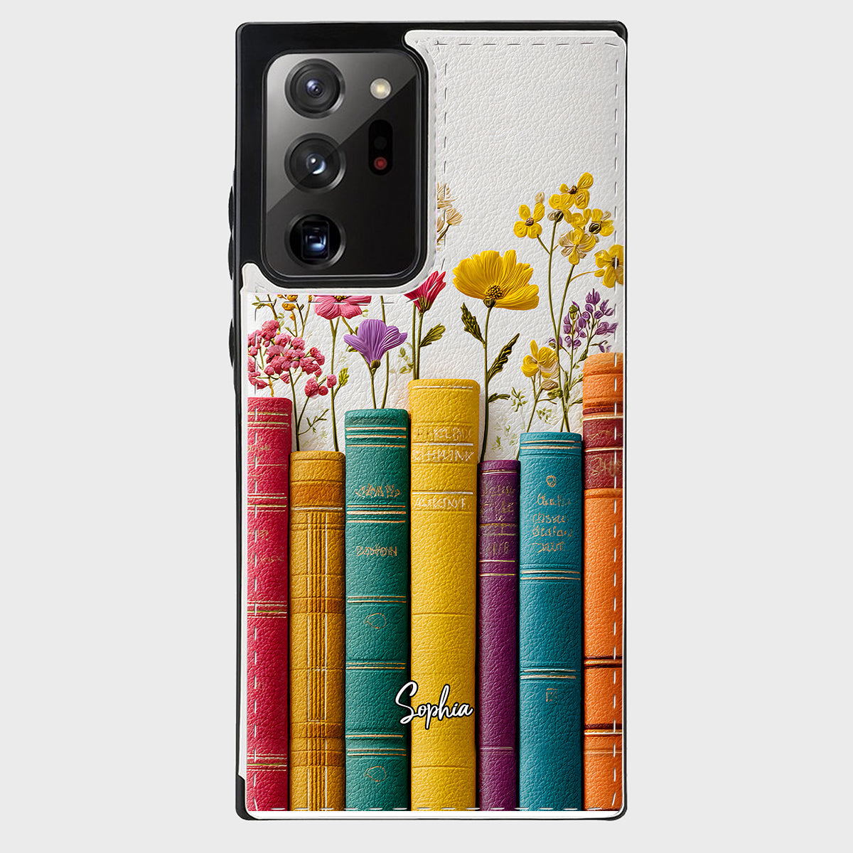 Vintage Flower Book - Personalized Book Foldable Wallet Phone Case