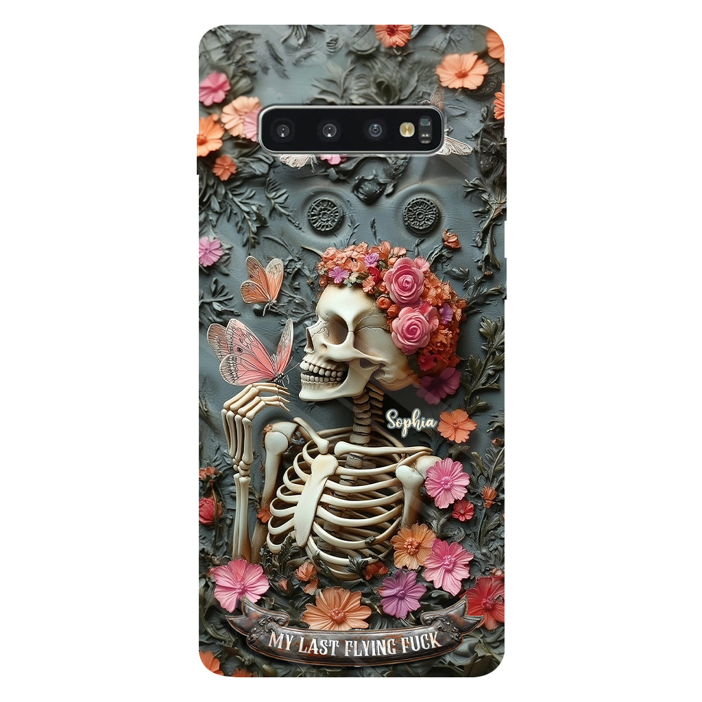 My Last Flying F*ck - Personalized Skull Full Print Phone Case