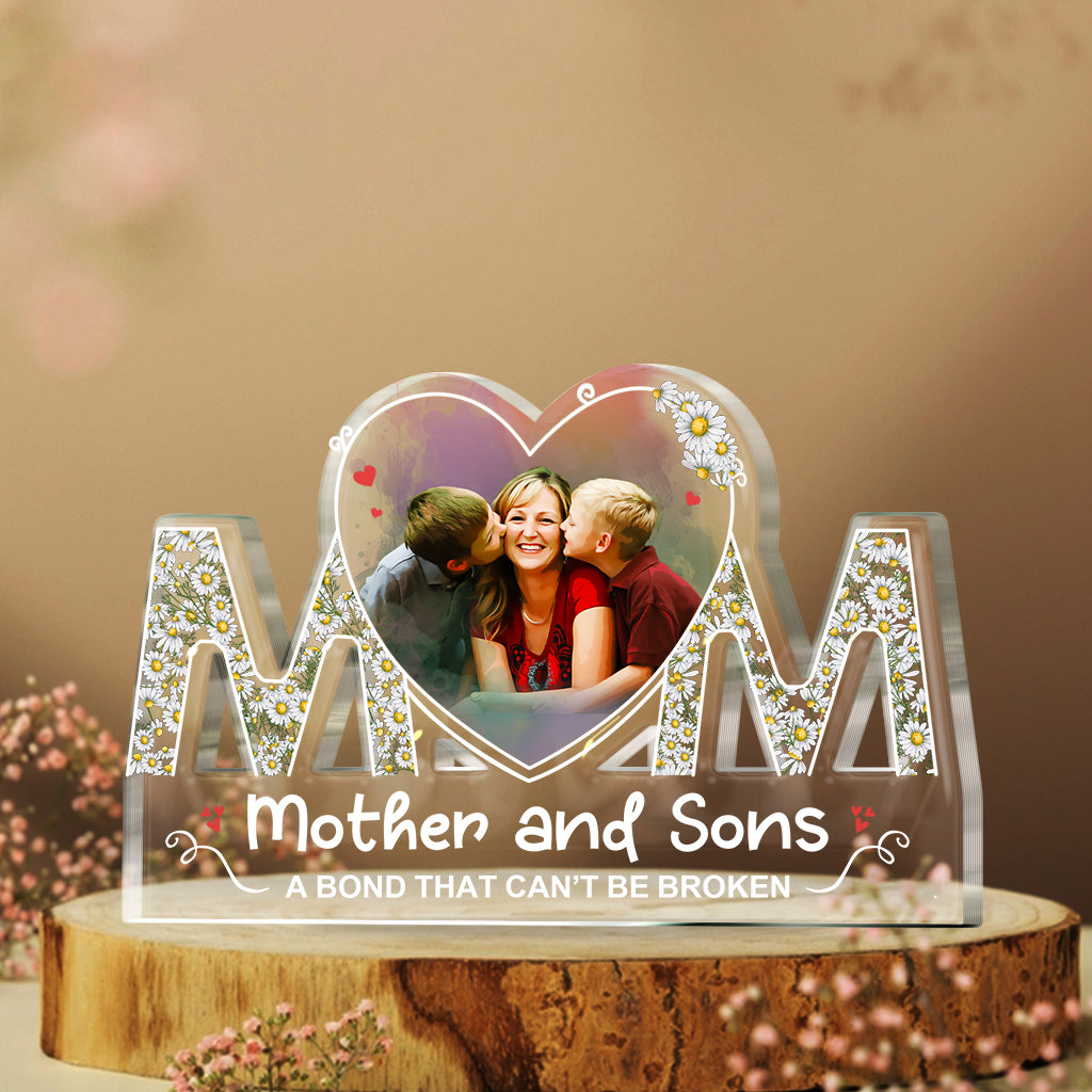 Mother And Daughter Son - Personalized Mother Custom Shaped Acrylic Plaque