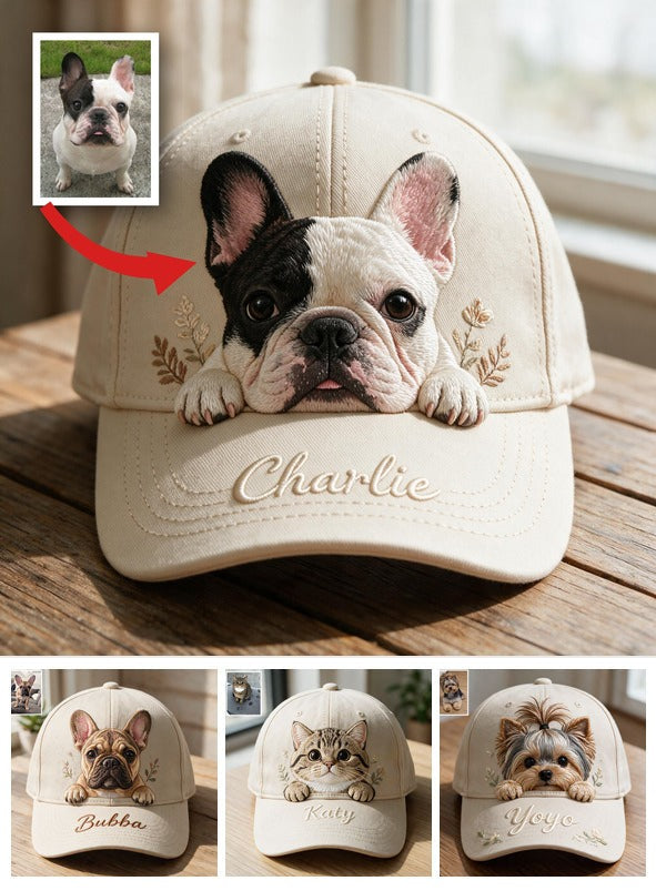 Personalisierte Bestickte Französische Bulldogge Classic Cap, Geschenk für Hundebesitzer und Tierliebhaber