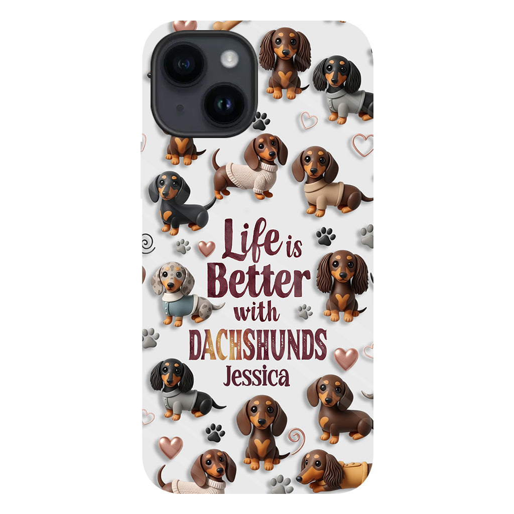 Just A Girl Who Loves Dogs - Personalized Dog Full Print Phone Case