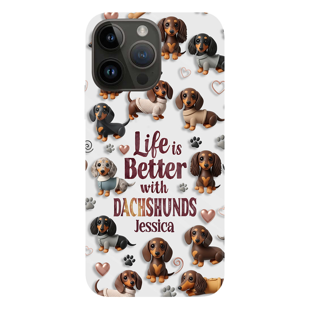 Just A Girl Who Loves Dogs - Personalized Dog Full Print Phone Case