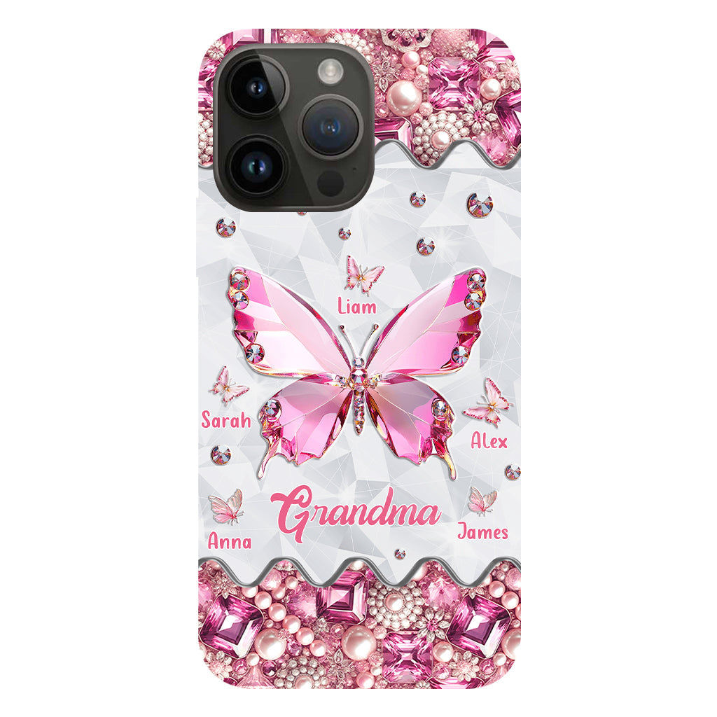 Grandma's Butterflies - Personalized Grandma Full Print Phone Case