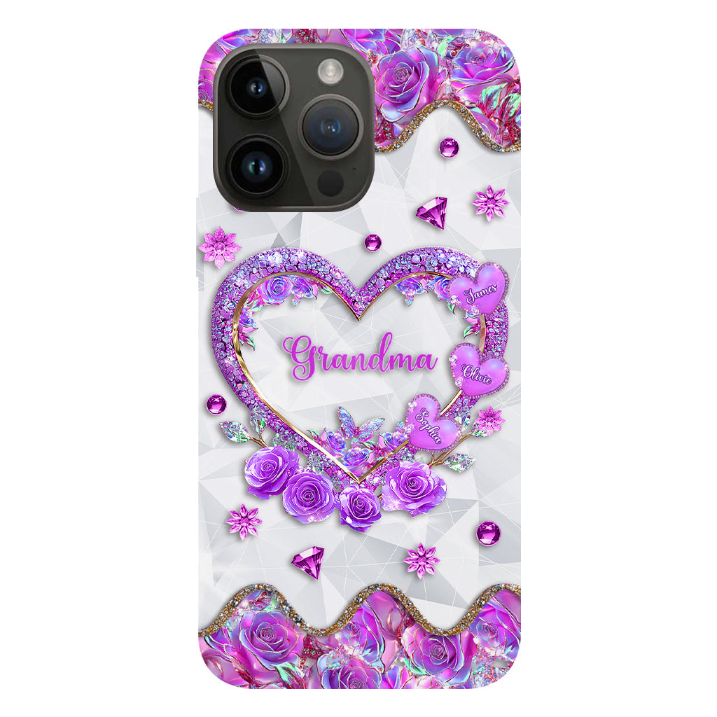 Grandma's Mom's Sweethearts - Personalized Grandma Full Print Phone Case