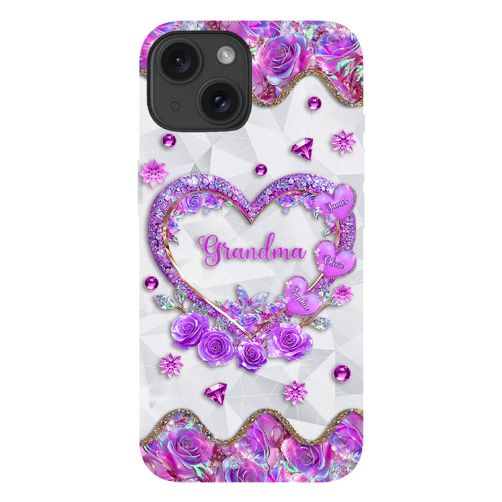 Grandma's Mom's Sweethearts - Personalized Grandma Full Print Phone Case