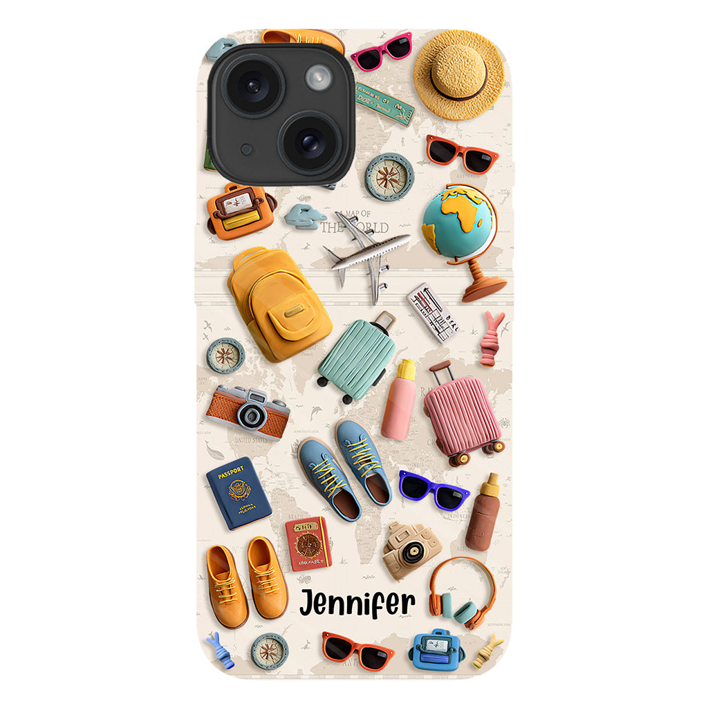Just A Girl Who Loves Traveling - Personalized Travelling Full Print Phone Case