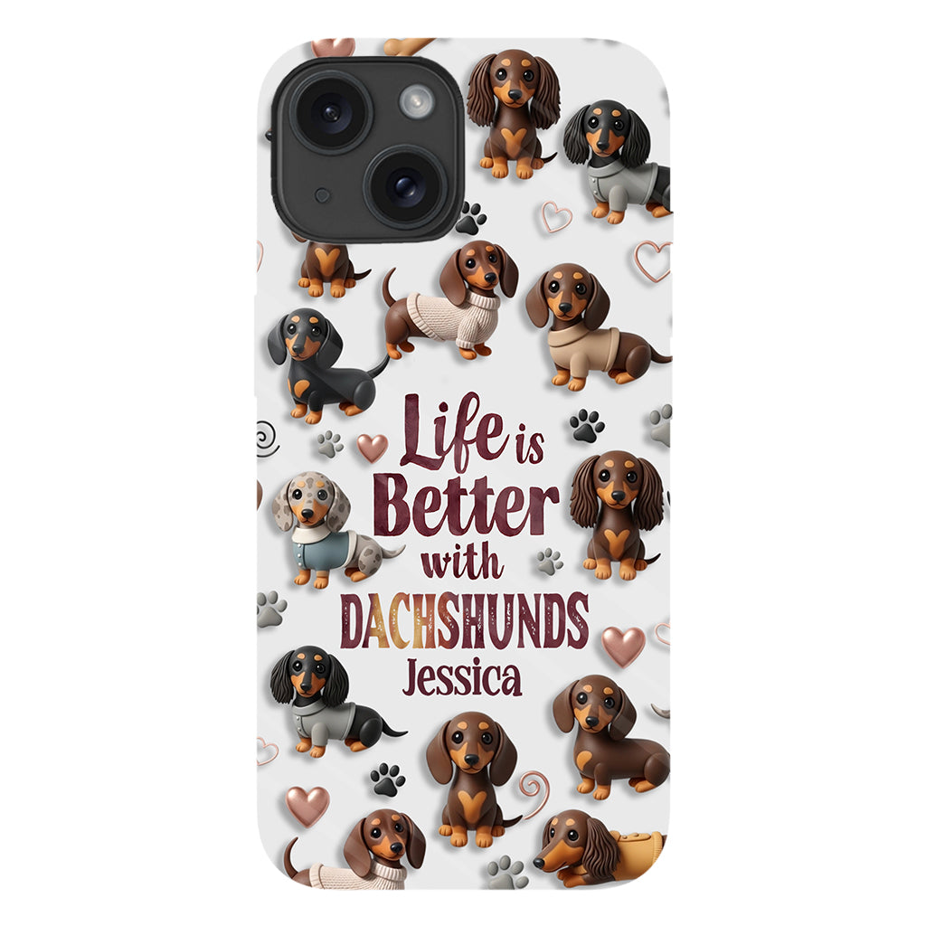 Just A Girl Who Loves Dogs - Personalized Dog Full Print Phone Case