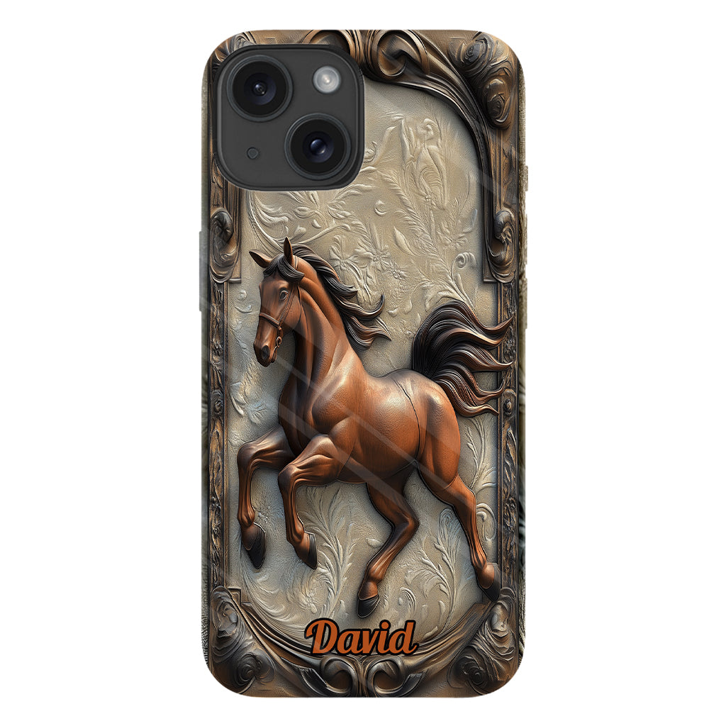 Love Horse - Personalized Horse Full Print Phone Case