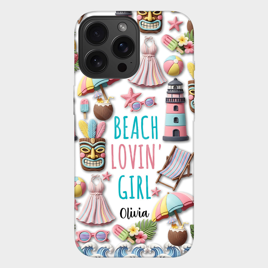 Beach Lovin' Girl - Personalized Sea Lover Full Print Phone Case