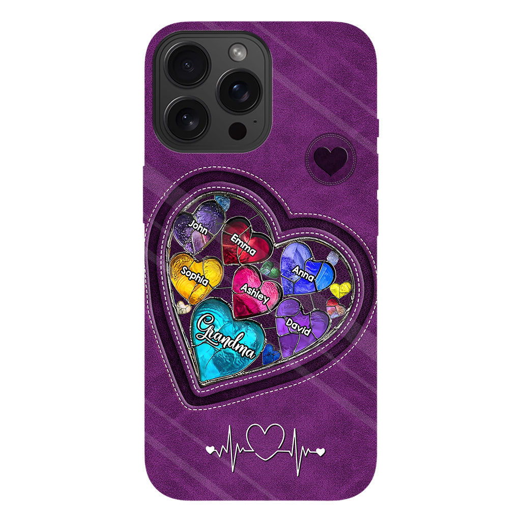 Grandma's Mom's Sweethearts - Personalized Grandma Full Print Phone Case