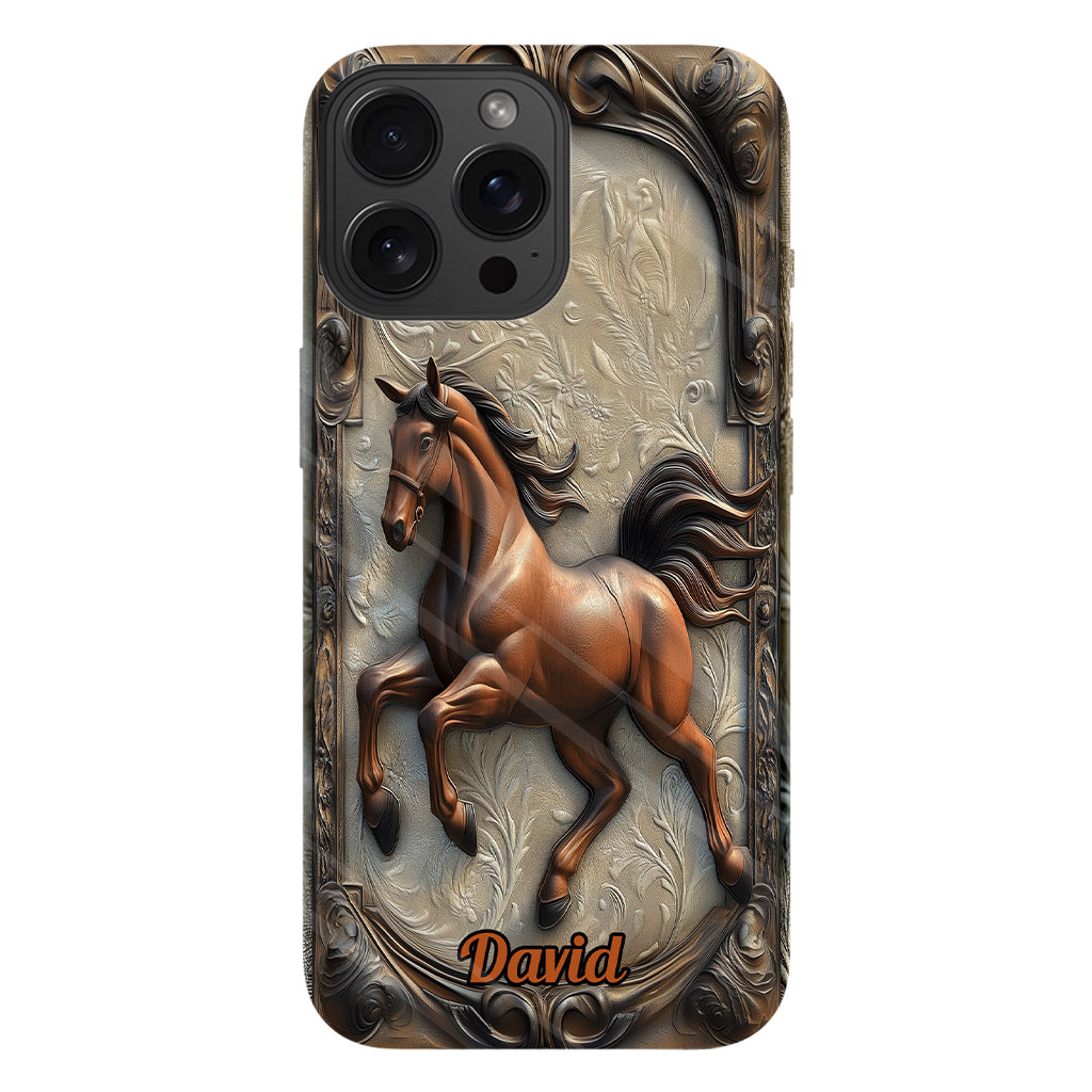 Love Horse - Personalized Horse Full Print Phone Case