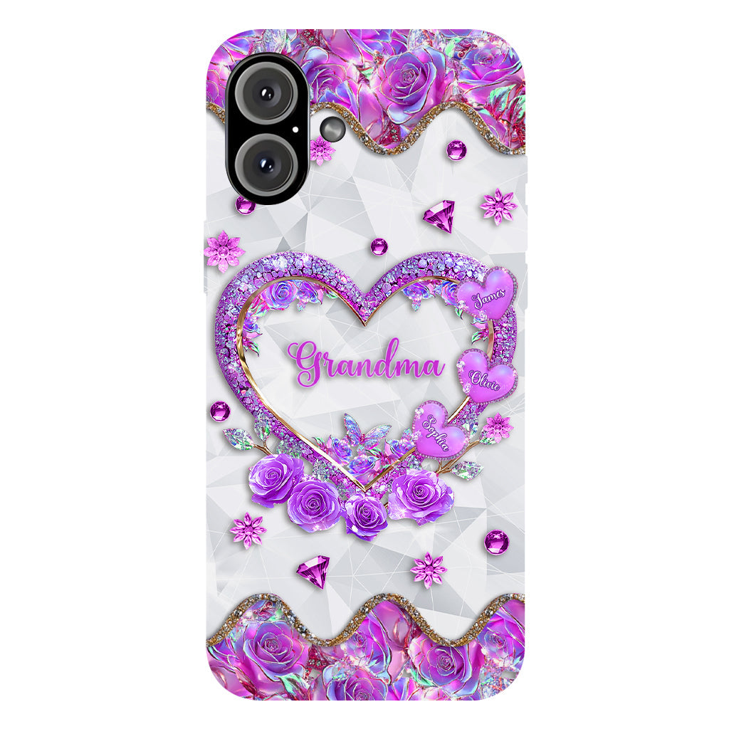 Grandma's Mom's Sweethearts - Personalized Grandma Full Print Phone Case