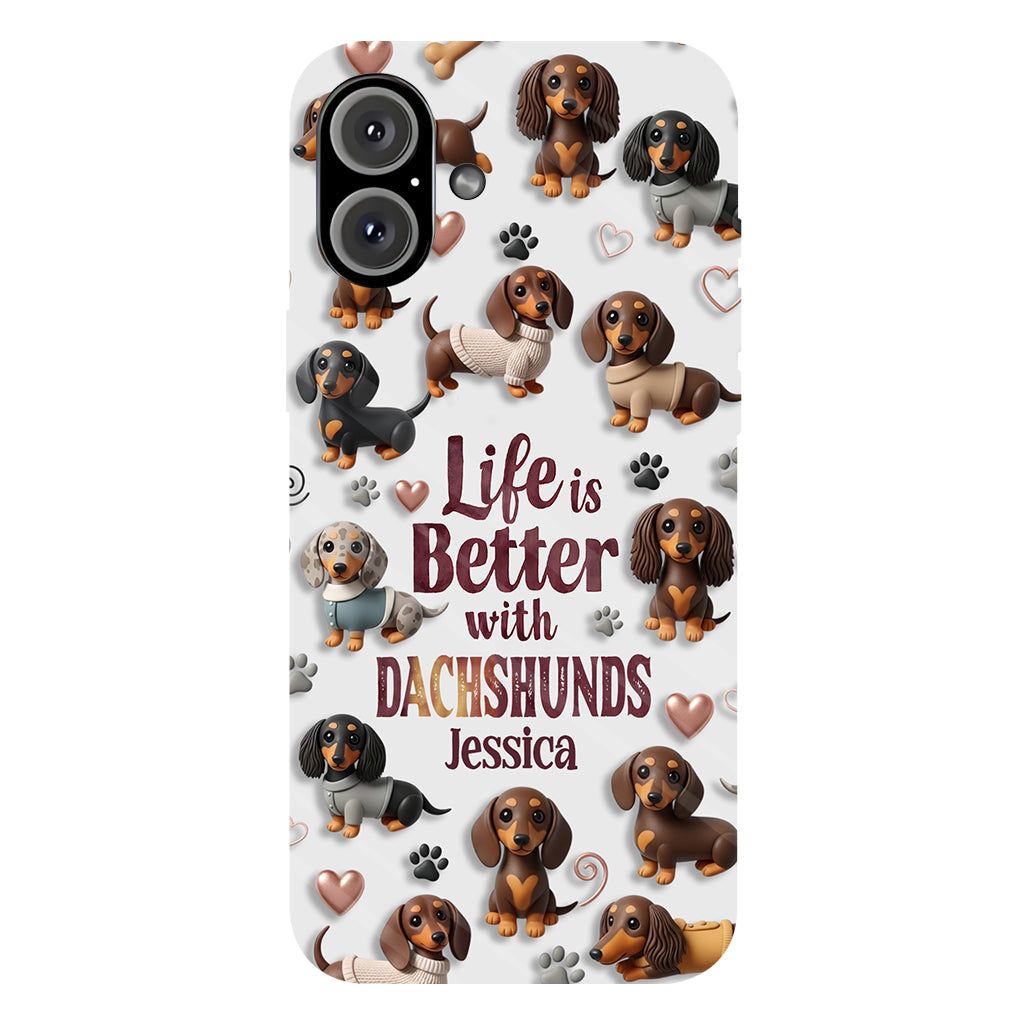 Just A Girl Who Loves Dogs - Personalized Dog Full Print Phone Case