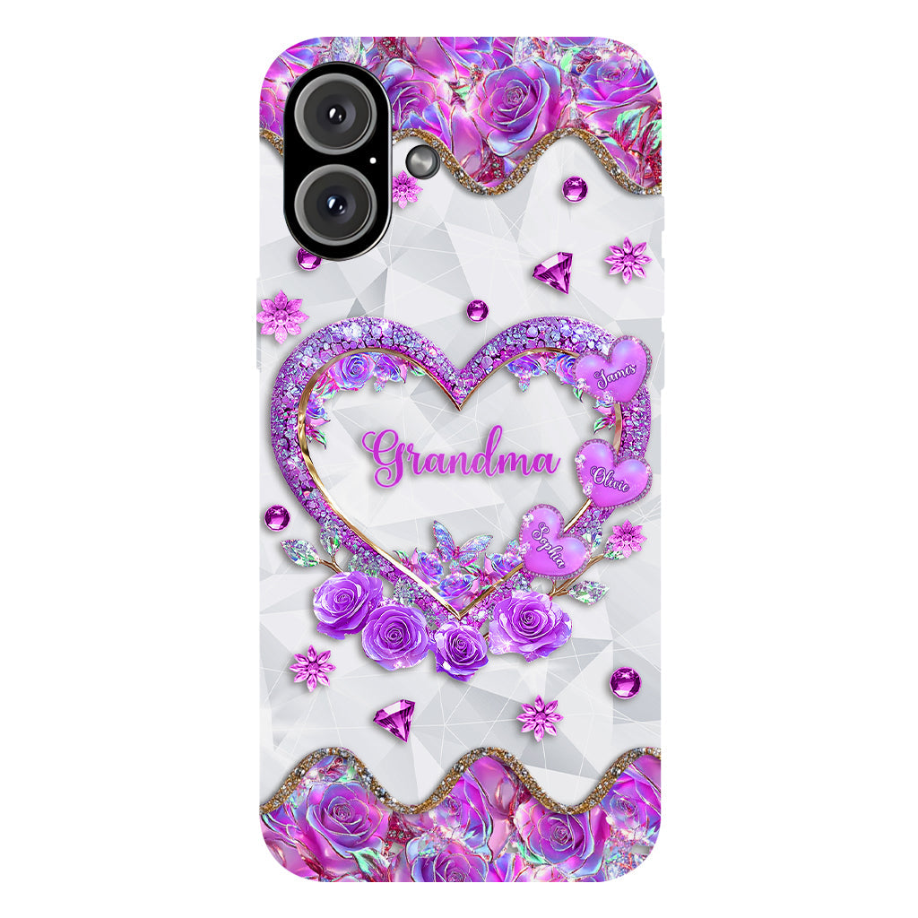 Grandma's Mom's Sweethearts - Personalized Grandma Full Print Phone Case