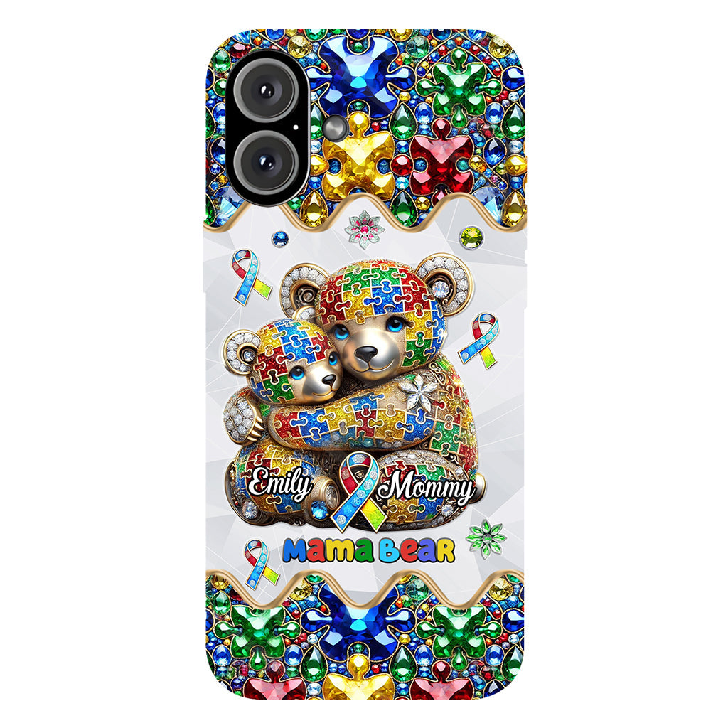 Mama Bear - Personalized Autism Awareness Full Print Phone Case